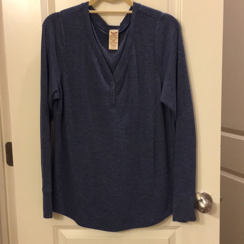 Henley Long Sleeve Blouse